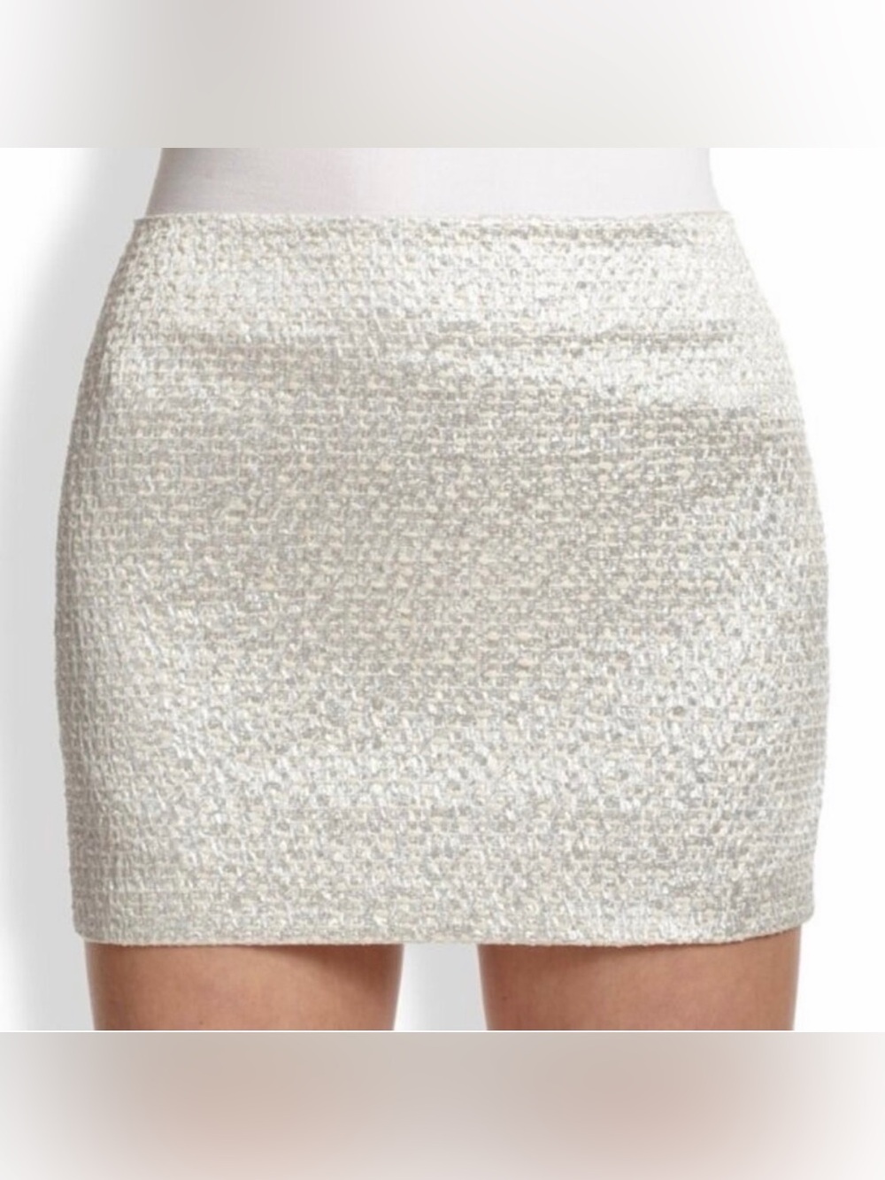 ALICE + OLIVIA Metallic Elana Shiny Mini Skirt *4